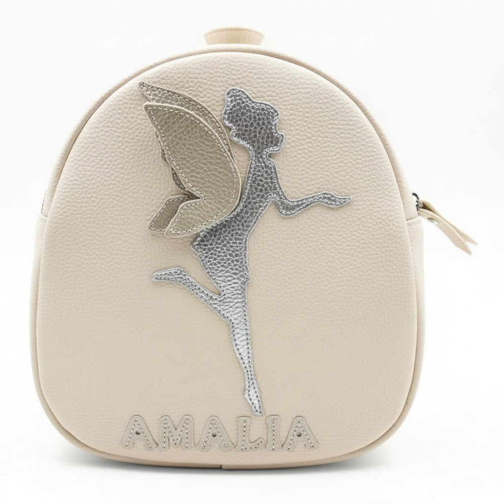 Rucsac gradinita pentru copii din piele naturală – personalizabil cu nume-Zana Imagine secundară a produsului