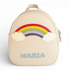 Rucsac gradinita pentru copii din piele naturală – personalizabil cu nume-Curcubeu