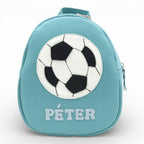 Rucsac gradinita pentru copii din piele naturală – personalizabil cu nume-Minge de fotbal