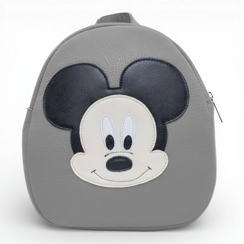 Rucsac gradinita pentru copii din piele naturală – personalizabil cu nume-Mickey