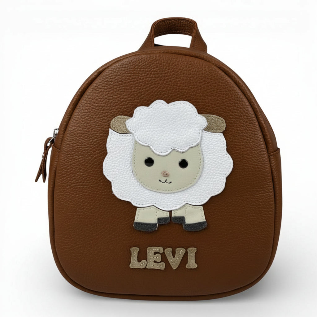 Rucsac gradinita pentru copii din piele naturală – personalizabil cu nume-OITA
