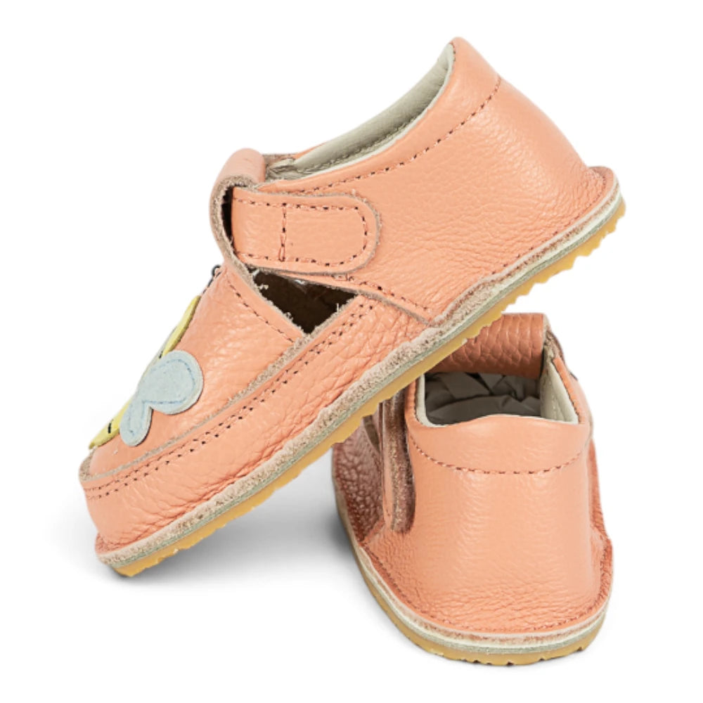 Pantofi barefoot din piele naturala Corai Albinuta