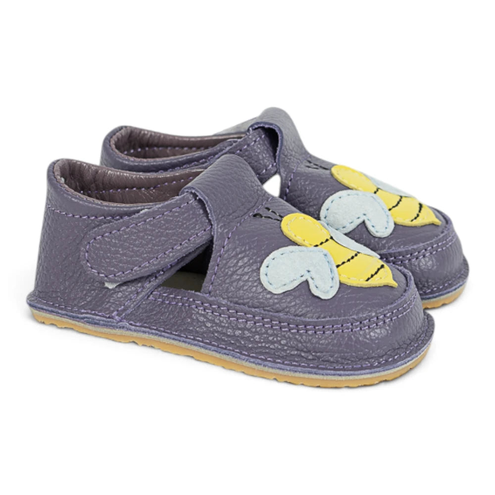 Pantofi barefoot din piele naturala Lavanda Albinuta