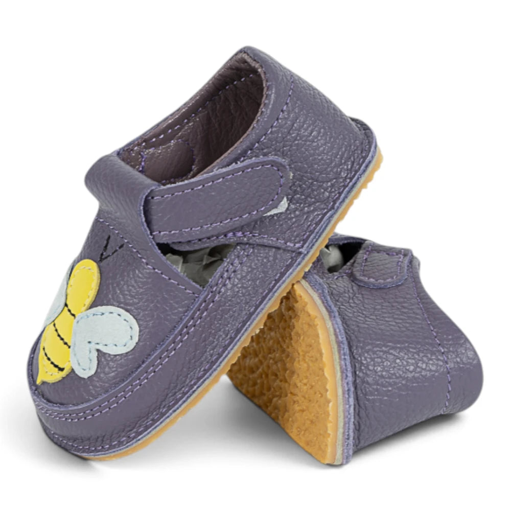 Pantofi barefoot din piele naturala Lavanda Albinuta