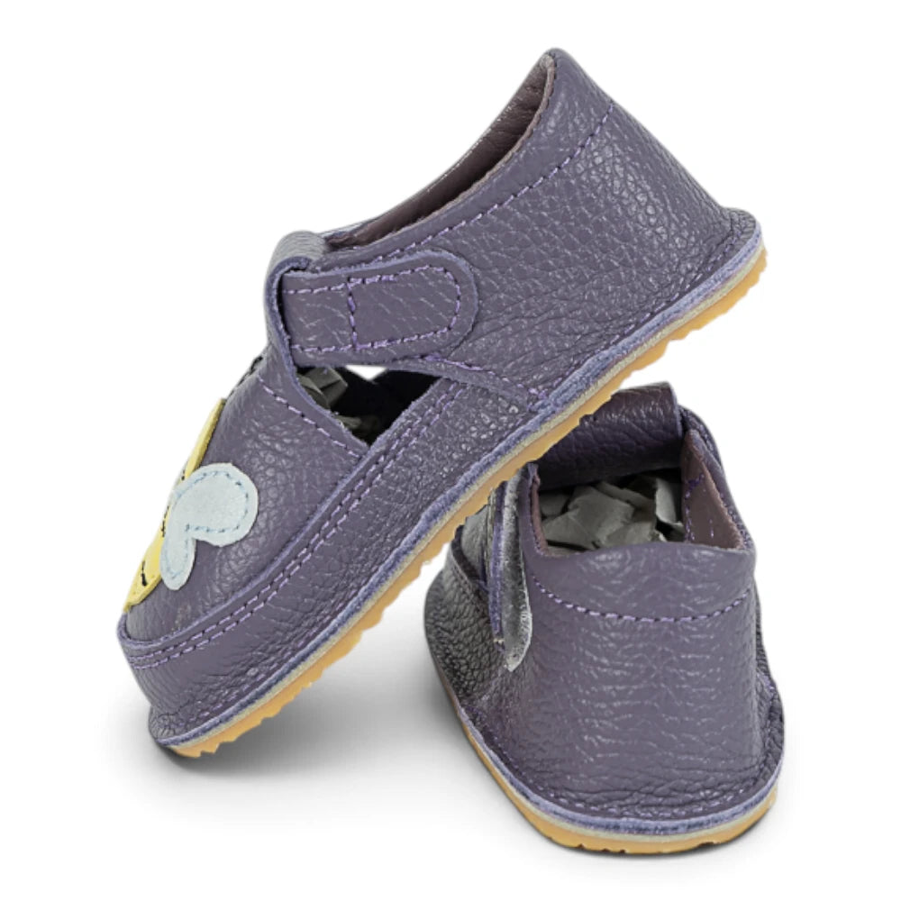 Pantofi barefoot din piele naturala Lavanda Albinuta