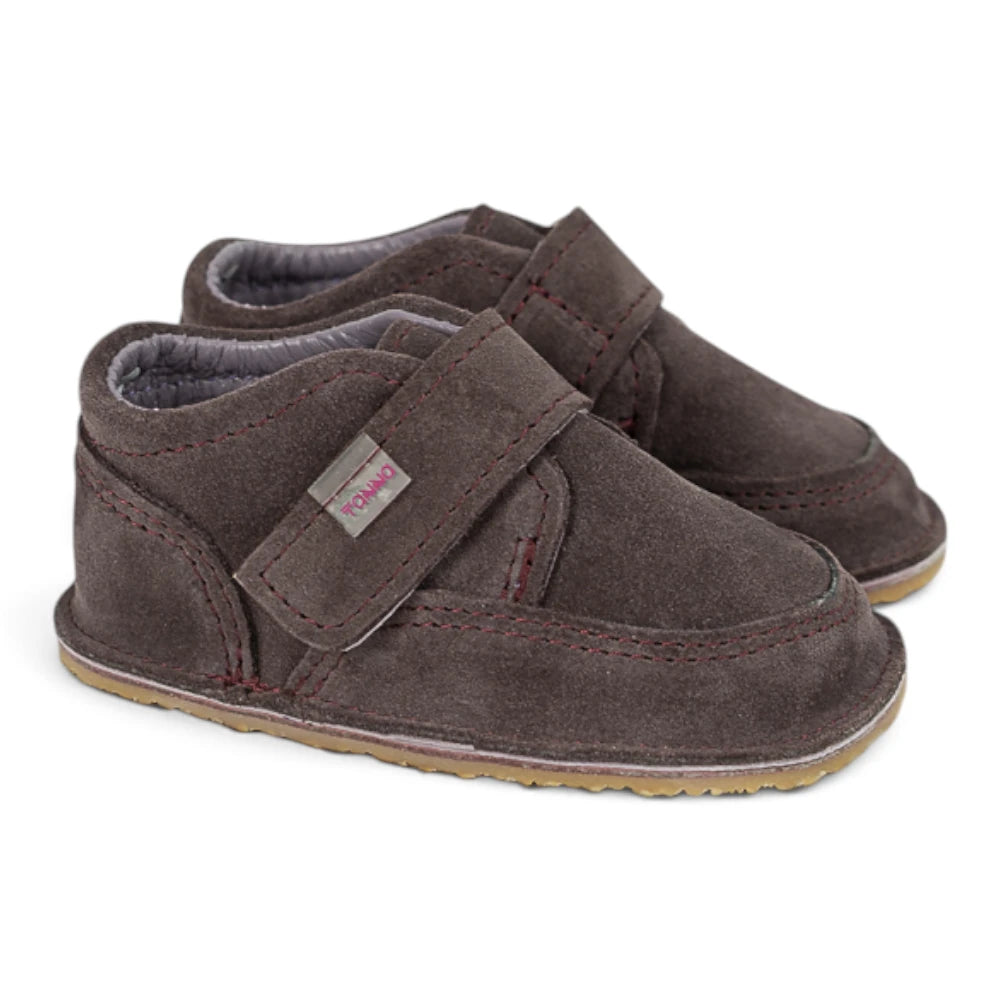 Ghete barefooot din piele naturala Plum Suede Imagine secundară a produsului