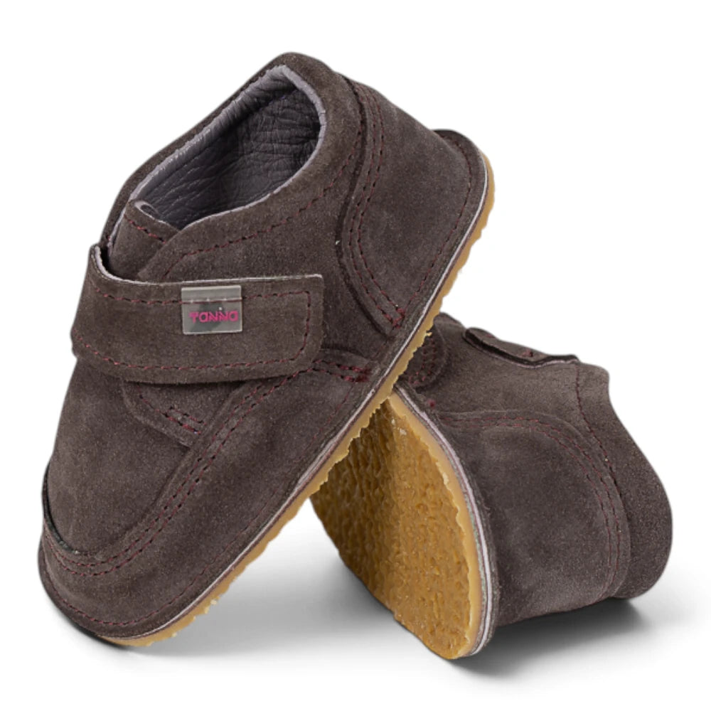 Ghete barefooot din piele naturala Plum Suede