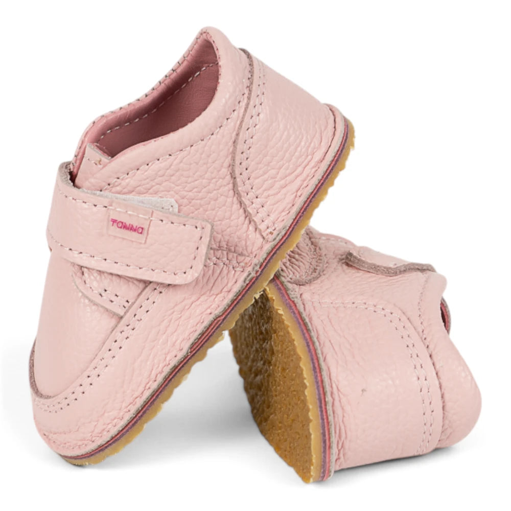 Ghete barefooot din piele naturala Strawberry Mousse