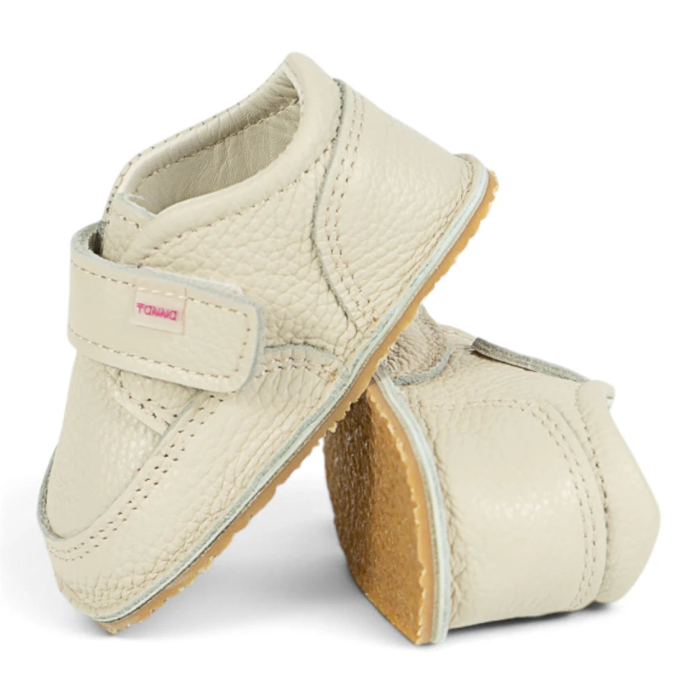 Ghete barefooot din piele naturala Cream