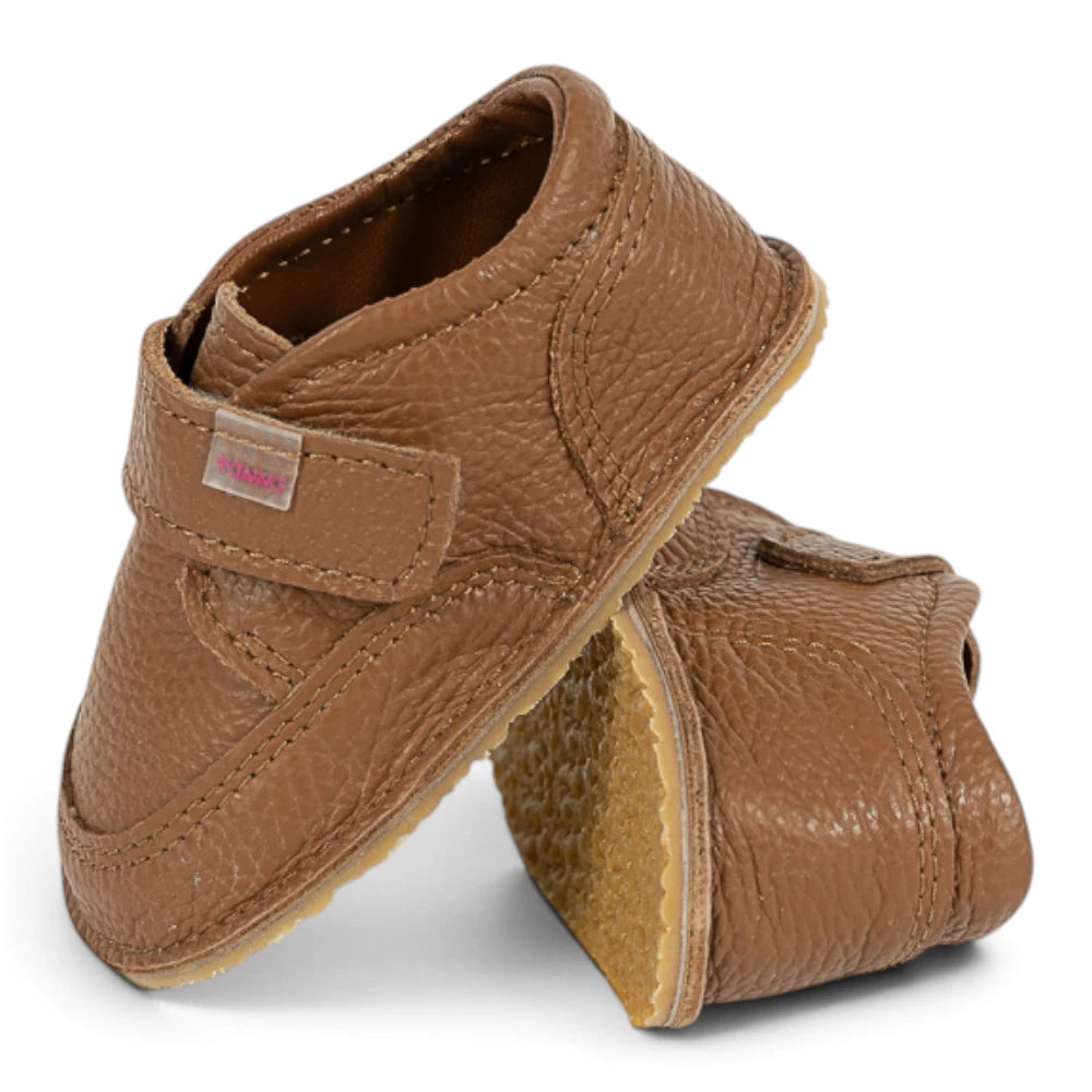 Ghete barefooot din piele naturala Caramel