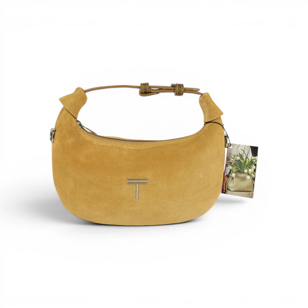 Geanta din piele naturala SUEDE camel Mini Moon