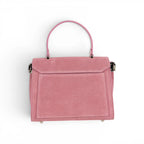 Geanta din piele naturala Suede Candy pink MINI POLINE