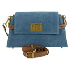 Geanta din piele naturala Suede Blug Santorini Bella