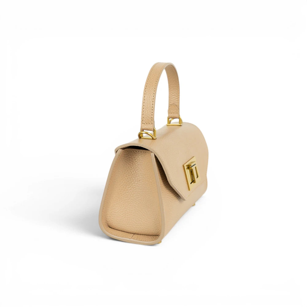 Geanta din piele naturala naturala Latte Mini Grace