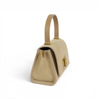 Geanta din piele naturala Suede Capuccino MICRO POLINE
