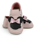 Sandale barefoot din piele naturala Lila Roz pudrat Minnie