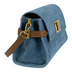 Geanta din piele naturala Suede Blug Santorini Bella