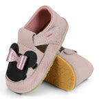 Sandale barefoot din piele naturala Lila Roz pudrat Minnie