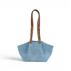 Geanta din piele naturala Suede BLUG SKY  ESTELLE Mini