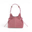Geanta  din piele naturala suede Candy pink Micro Boucle
