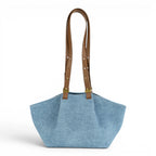 Geanta din piele naturala Suede BLUG SKY  ESTELLE Mini