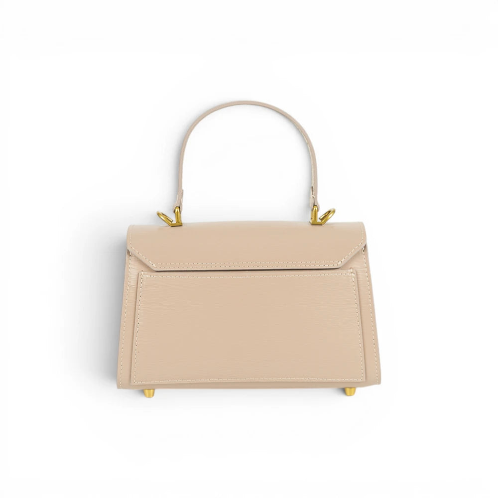 Geanta din piele naturala naturala Nude rose Mini Grace