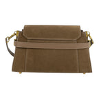 Geanta din piele naturala Suede Caramel Bella