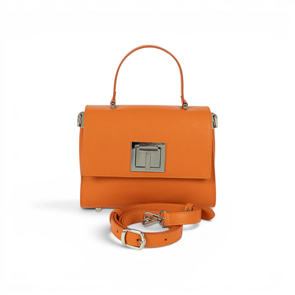 Geanta din piele naturala ORANGE MINI POLINE editie limitata Imagine secundară a produsului