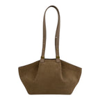 Geanta din piele naturala Suede Caramel ESTELLE Mini