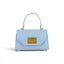 Geanta din piele naturala bizonata Baby Blue Mini Grace