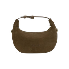 Geanta  din piele naturala Suede Caramel Mini Moon