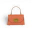 Geanta din piele naturala bizonata Terracotta Mini Grace