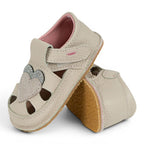 Sandale barefoot din piele naturala Crem rose  Love