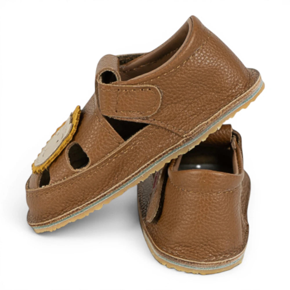 Sandale barefoot din piele naturala Maro Leu