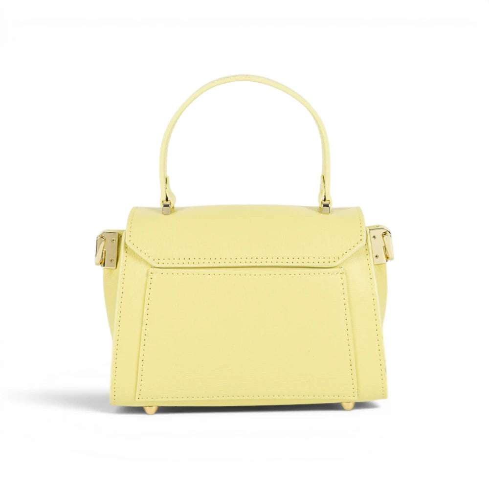 Geanta din piele naturala BUTTER YELLOW MICRO POLINE editie limitata