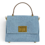 Geanta din piele naturala Suede Blug SKY MINI POLINE