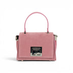 Geanta din piele naturala Suede Candy Pink MICRO POLINE