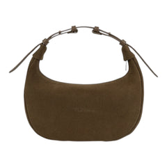 Geanta din piele naturala Suede Caramel Moon Medium
