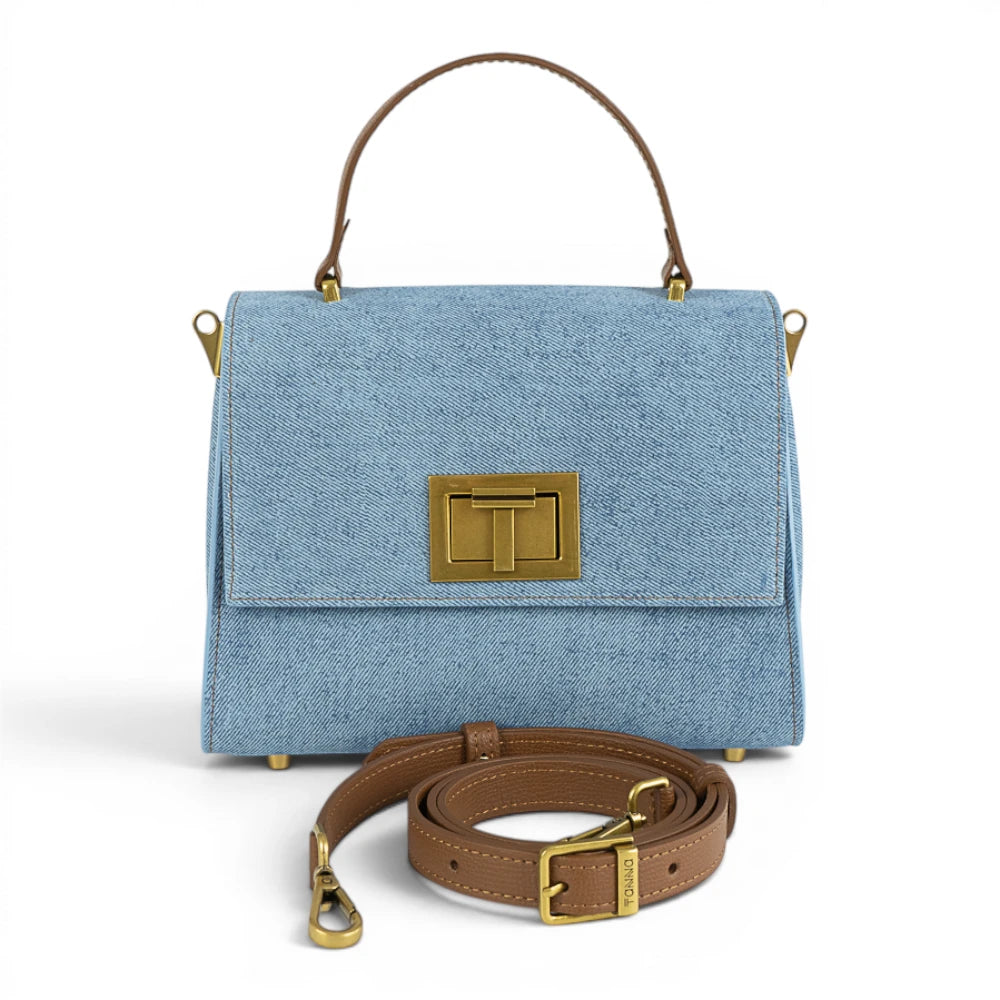 Geanta din piele naturala Suede Blug SKY MINI POLINE