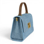 Geanta din piele naturala Suede Blug SKY MINI POLINE