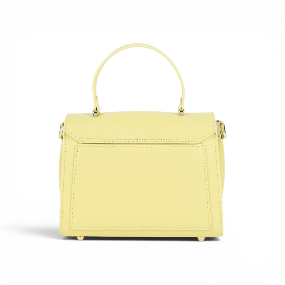 Geanta din piele naturala  BUTTER YELLOW MINI POLINE editie limitata