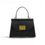 Geanta din piele naturala Saffiano Black Maxi Grace