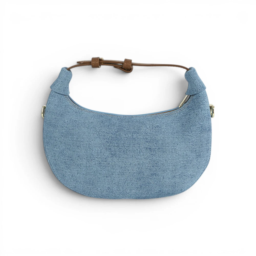 Geanta din piele naturala SKY Blug suede Mini Moon Imagine principală a produsului