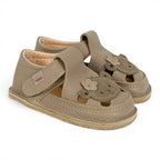 Sandale barefoot din piele naturala Bej Maimutica fetita