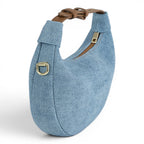 Geanta din piele naturala SKY Blug suede Mini Moon