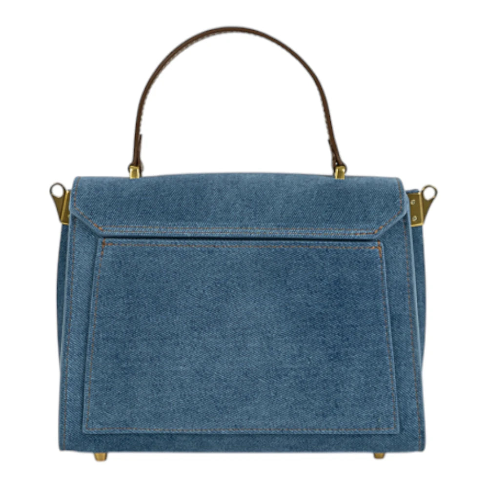 Geanta din piele naturala Suede Blug  Santorini MINI POLINE