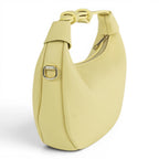 Geanta din piele naturala Vanilla Yellow Mini Moon