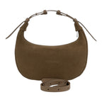 Geanta din piele naturala Suede Caramel Moon Medium