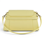 Geanta din piele naturala Vanilla Yellow Bella