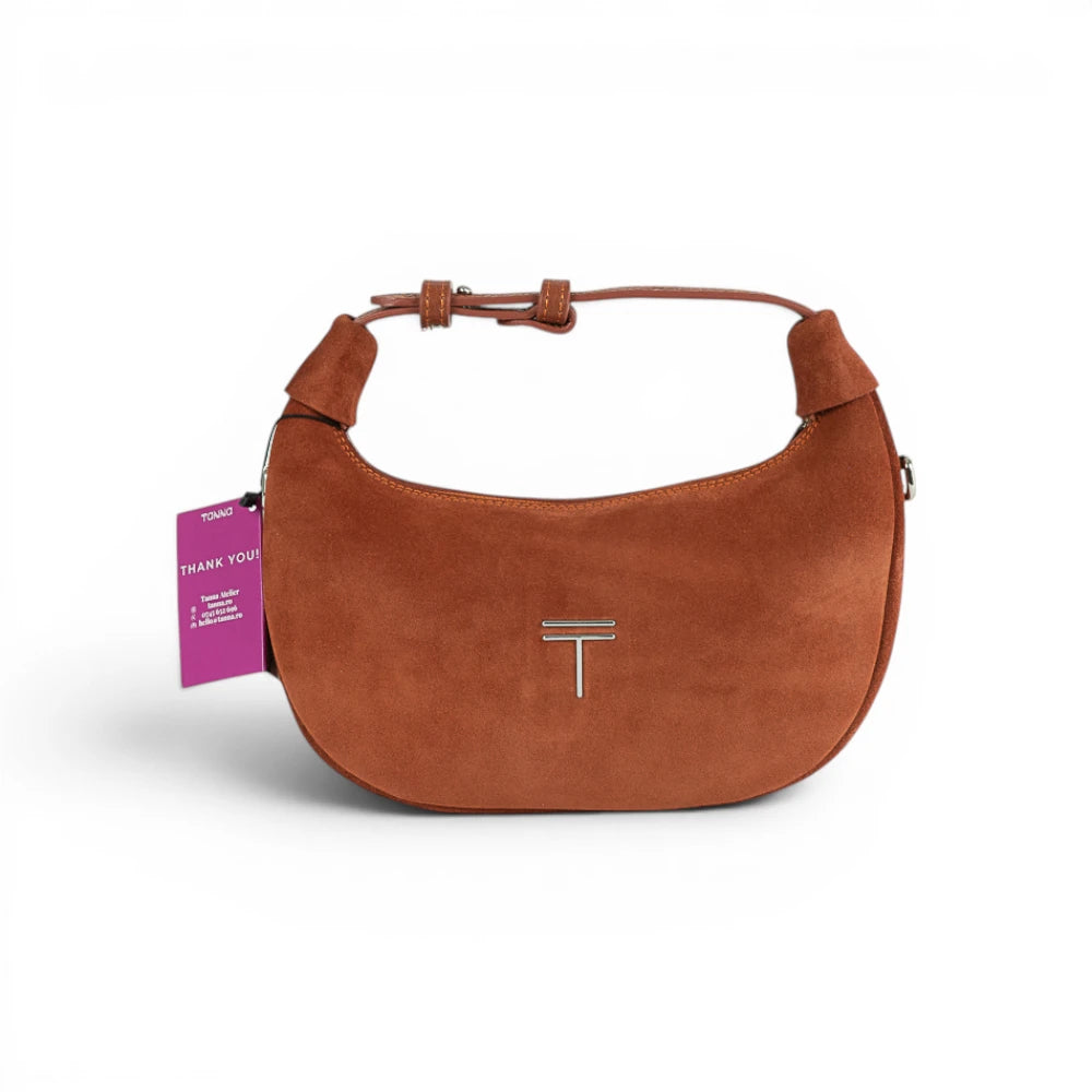 Geanta din piele naturala SUEDE TERRA Mini Moon